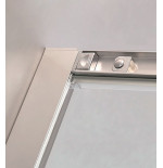 Box doccia ad angolo in cristallo stampato c, misura cm.68/70 x 118/120, cromato