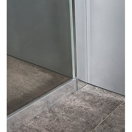 Box doccia ad angolo in cristallo trasparente, misura cm.78/80 x 98/100, cromato