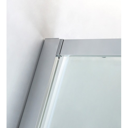 Box doccia ad angolo in cristallo trasparente, misura cm.78/80 x 118/120,cromato