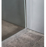 Box doccia ad angolo in cristallo trasparente, misura cm.78/80 x 118/120,cromato