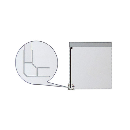 Anta fissa per box doccia, CC cm.82-85, regolabile in pvc