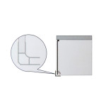 Anta fissa per box doccia, CC cm.82-85, regolabile in pvc