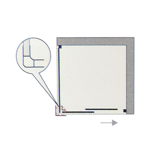 Box doccia angolare cm.120-110,con Anta Fissa CCcm.87-90,scorrevole bianco