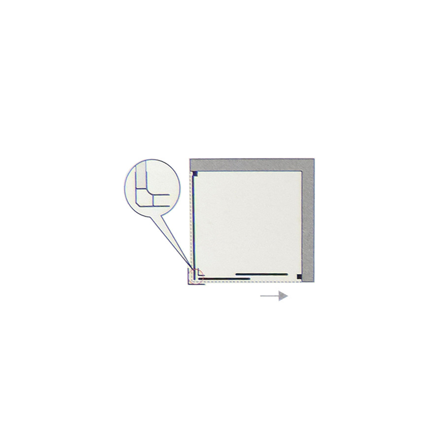 Box doccia angolare cm.120-110,con Anta Fissa CCcm.87-90,scorrevole bianco
