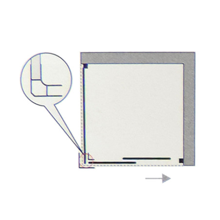 Box doccia angolare cm.120-110,con Anta Fissa CCcm.87-90,scorrevole bianco
