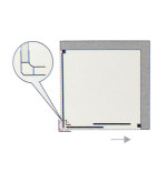 Box doccia angolare cm.120-110,con Anta Fissa CCcm.87-90,scorrevole bianco