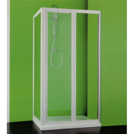 Box doccia angolare cm.120-110,con Anta Fissa CCcm.87-90,scorrevole bianco