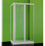 Box doccia angolare cm.120-110,con Anta Fissa CCcm.87-90,scorrevole bianco