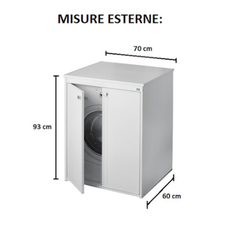 Mobile coprilavatrice per esterno 2 ante 70 x 60 x 94 cm