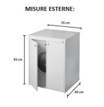 Mobile coprilavatrice per esterno 2 ante 70 x 60 x 94 cm