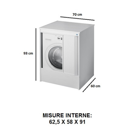 Mobile coprilavatrice per esterno cm 70x64x90 a serrandina