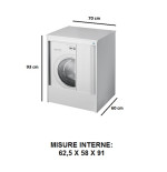 Mobile coprilavatrice per esterno cm 70x64x90 a serrandina