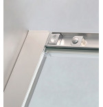 Box doccia ad angolo in cristallo trasparente, misura cm.68/70 x 88/90,cromato