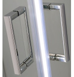 Box doccia ad angolo in cristallo trasparente, misura cm.68/70 x 88/90,cromato