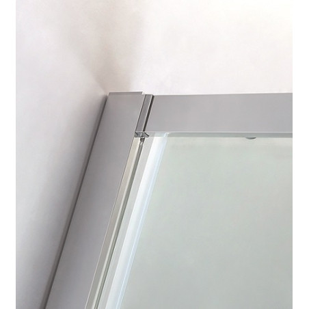Box doccia ad angolo in cristallo stampato c, misura cm.68/70 x 88/90, cromato