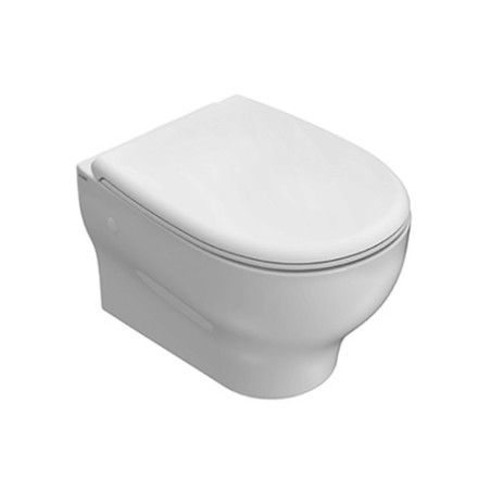 Sanitari bagno vaso wc water sospeso,senza brida,compatibile,Grace Globo,bianco
