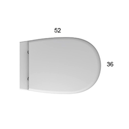 Sanitari bagno vaso wc water sospeso,senza brida,compatibile,Grace Globo,bianco