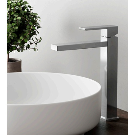 Rubinetto miscelatore monoforo bagno lavabo alto con piletta FARO, cromo