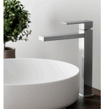 Rubinetto miscelatore monoforo bagno lavabo alto con piletta FARO, cromo