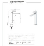Rubinetto miscelatore monoforo bagno lavabo alto con piletta FARO, cromo