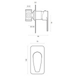 Rubinetto miscelatore monoforo bagno doccia incasso OCEAN ,cromo
