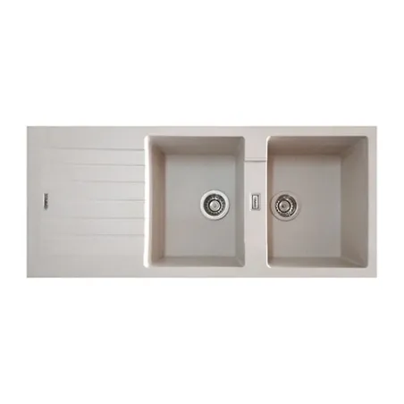 Lavello cucina incasso pietra plus Apell granito avena 116x50cm reversibile