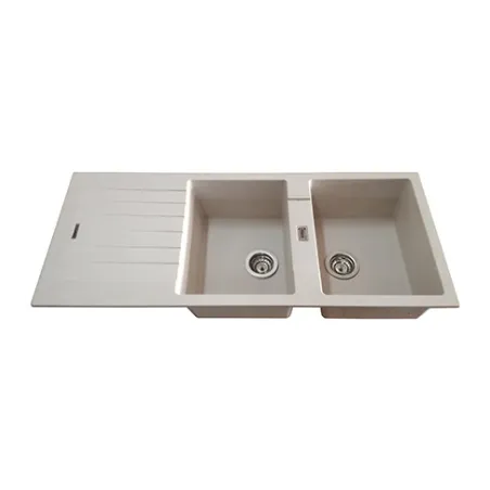 Lavello cucina incasso pietra plus Apell granito avena 116x50cm reversibile