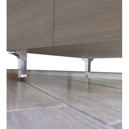 Mobile lavatoio bucataio, cm.59x49x80, 2 ante,vasca e asse lavapanni, Rovere