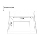 Mobile lavatoio bucataio, cm.59x49x80, 2 ante,vasca e asse lavapanni, Rovere