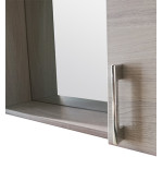 Specchiera specchio cm.77x57x11, 2 ante, colore Rovere con illuminazione