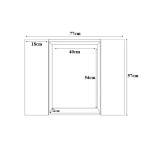 Specchiera specchio cm.77x57x11, 2 ante, colore Rovere con illuminazione