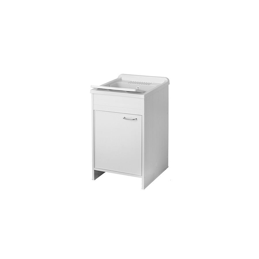 Mobile lavatoio con vasca lavapanni in resina 45 x 50 1 anta