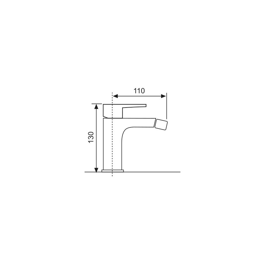 Rubinetto miscelatore monoforo bagno bidet, mod. IBIS, con piletta, cromo