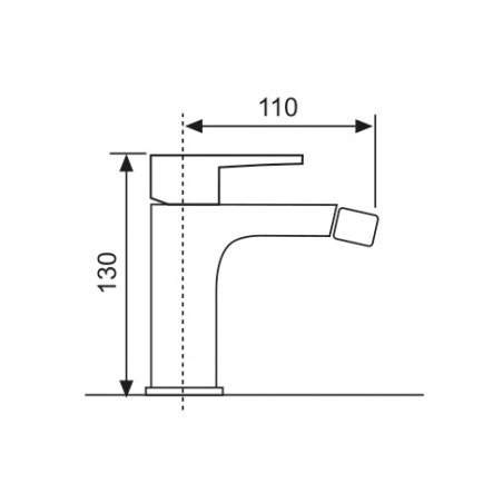 Rubinetto miscelatore monoforo bagno bidet, mod. IBIS, con piletta, cromo