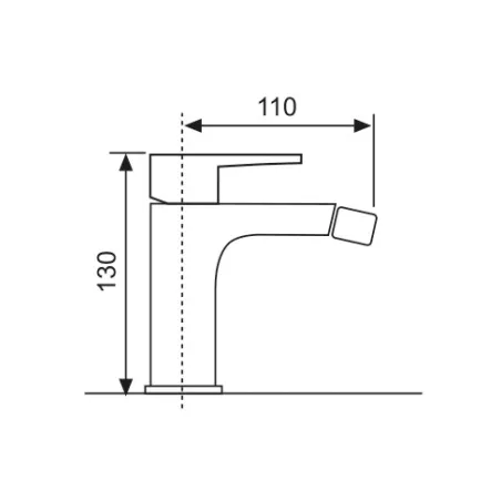 Rubinetto miscelatore monoforo bagno bidet, mod. IBIS, con piletta, cromo