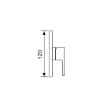 Rubinetto miscelatore monoforo bagno doccia incasso, mod. IBIS, cromo