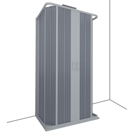 Box doccia 3 lati in pvc a soffietto cm.90x90x90, riducibile su misura