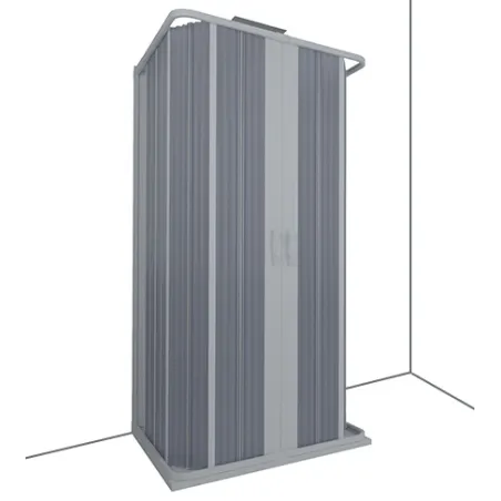 Box doccia 3 lati in pvc a soffietto cm.90x90x90, riducibile su misura