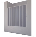 Box parete vasca sopravasca, riducibile da cm.140 a cm.170, apertura laterale