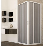 Box doccia angolare a soffietto, misura cm.80x100, riducibile su misura