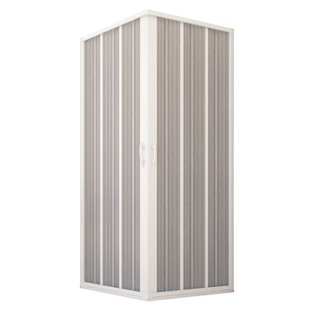 Box doccia angolare a soffietto, misura cm.80x100, riducibile su misura