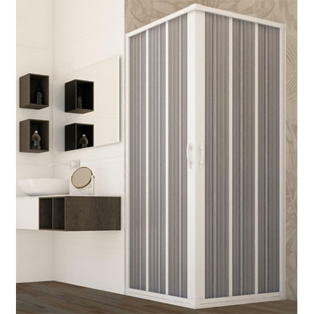 Box doccia angolare a soffietto, misura cm.80x120, riducibile su misura