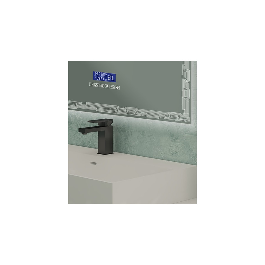 Specchiera specchio cm.90x90x2,8,con illuminazione Led e autoparlanti Bluetooth