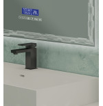 Specchiera specchio cm.90x90x2,8,con illuminazione Led e autoparlanti Bluetooth