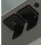 Specchio contenitore led,per bagno 2 ante cm. 75 x 70 x 20