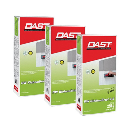 DAST Colla per piastrelle certificata C2TE 3 confez da 25 kg