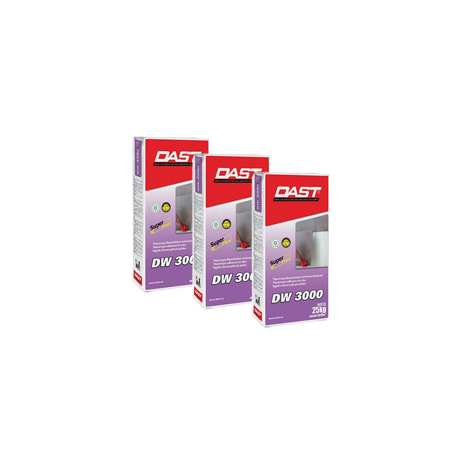 DAST colla per piastrelle certificata C2TES1 3 conf da 25 kg