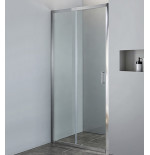 Box doccia porta nicchia 2 ante in cristallo 6mm, apertura scorrevole cm.117-120