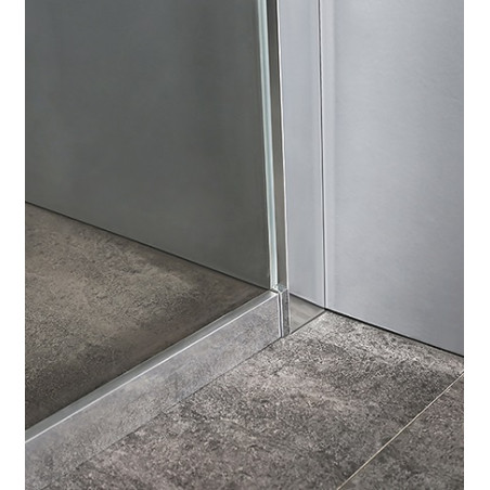 Box doccia porta nicchia 2 ante in cristallo 6mm, apertura scorrevole cm.117-120