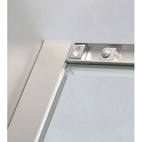 Box doccia porta nicchia 2 ante in cristallo 6mm, apertura scorrevole cm.117-120